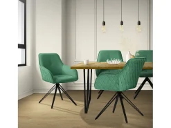 6 silla giratoria silla de comedor sillón giratorio 360 grados silla de salón ve