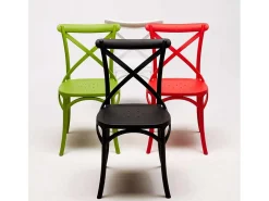 20 sillas bar restaurante de polipropileno Vintage Design Stock - Negro