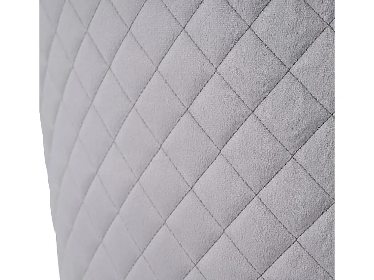 4 sillas cantilever en terciopelo y metal plateado - Diseño diamante - Carga máx. 150 kg - 55x45x87 cm - Gris