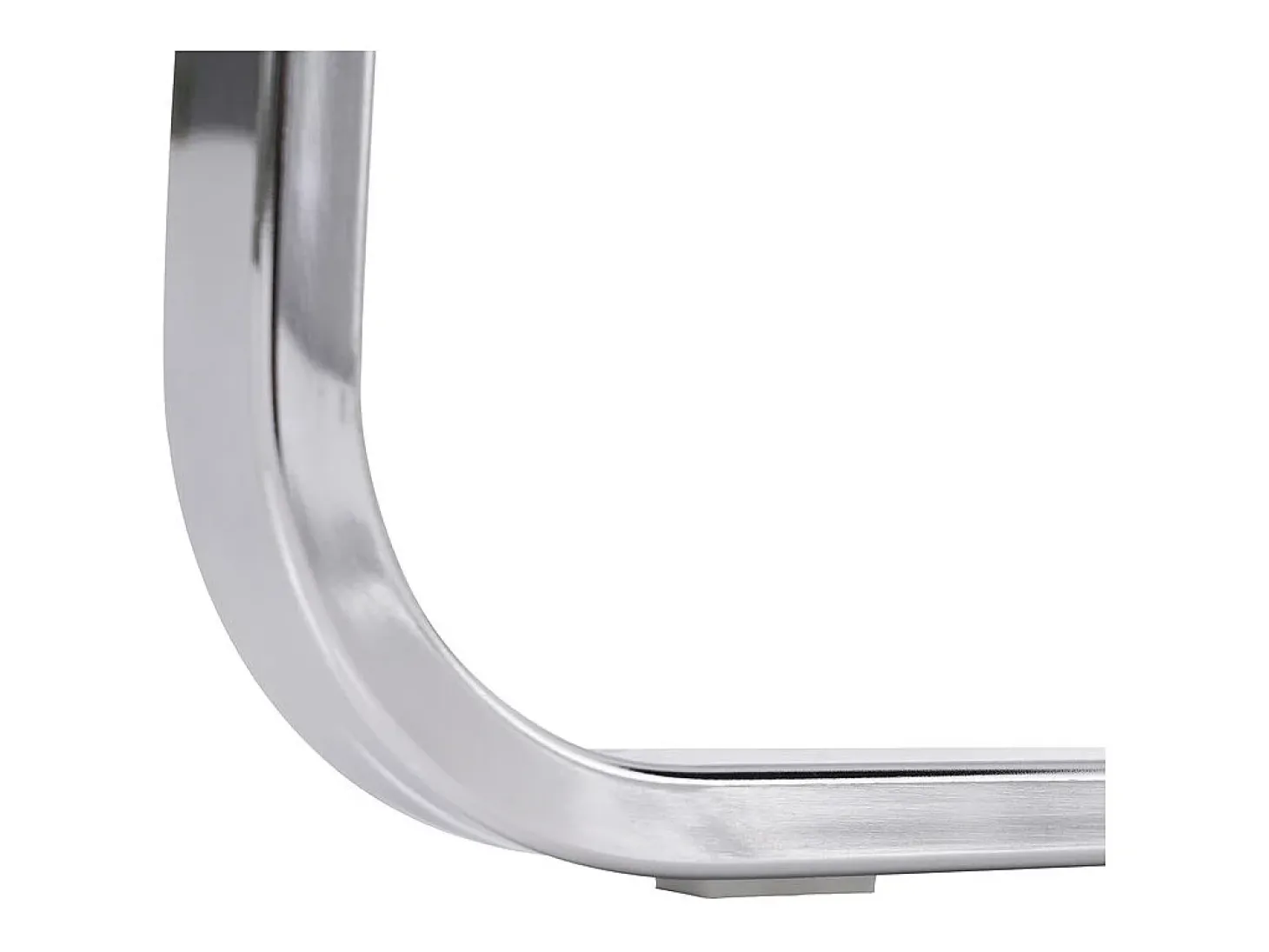 4 sillas cantilever en terciopelo y metal plateado - Diseño diamante - Carga máx. 150 kg - 55x45x87 cm - Gris