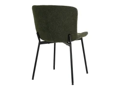2 sillas de comedor de poliéster copped con pies negros