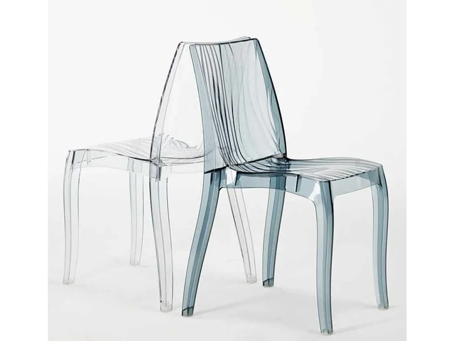 18 Sillas Dune Grand Soleil transparentes Oferta stock cafetería bar - Transparente Antracita Negro