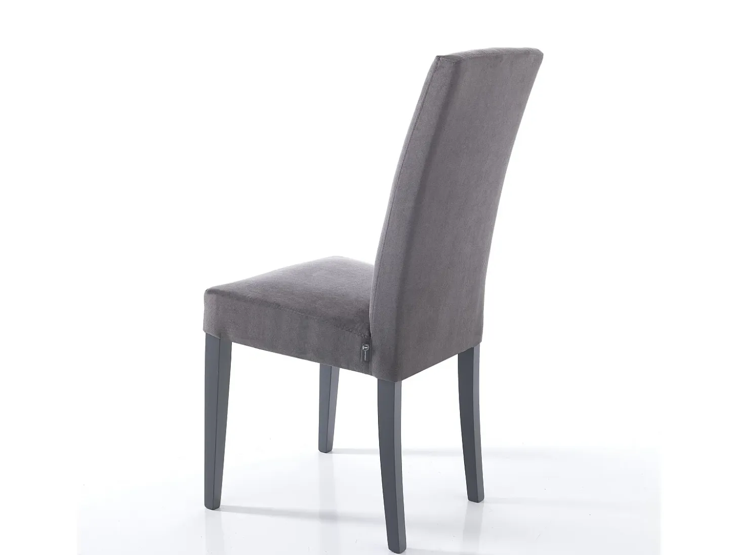 2 Sillas tapizadas de microfibra para comedor Made in Italy Midland - Gris