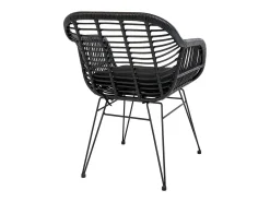 4 sillones de politretina negros TRIESTE