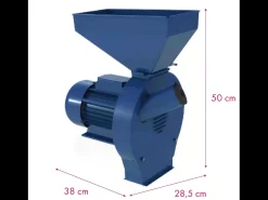 1100 W Molino de cereal eléctrico, molino de grano eléctrico, flujo de 240 kg/h, con 4 tamiz, chuleta de granos, 38x28.5x50cm