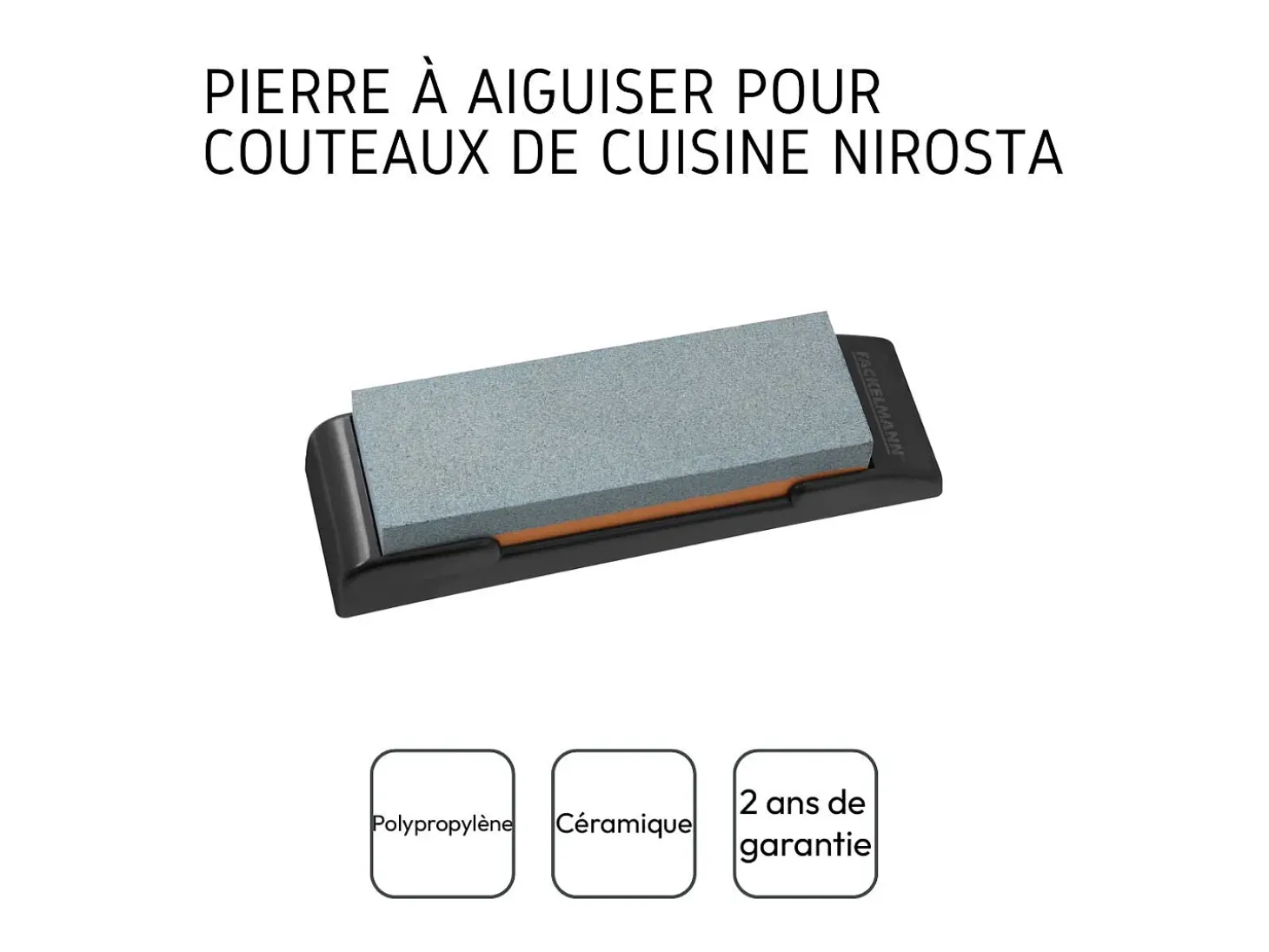 Afilador de Cuchillos Nirosta Acero Inoxidable 19 x 6 cm