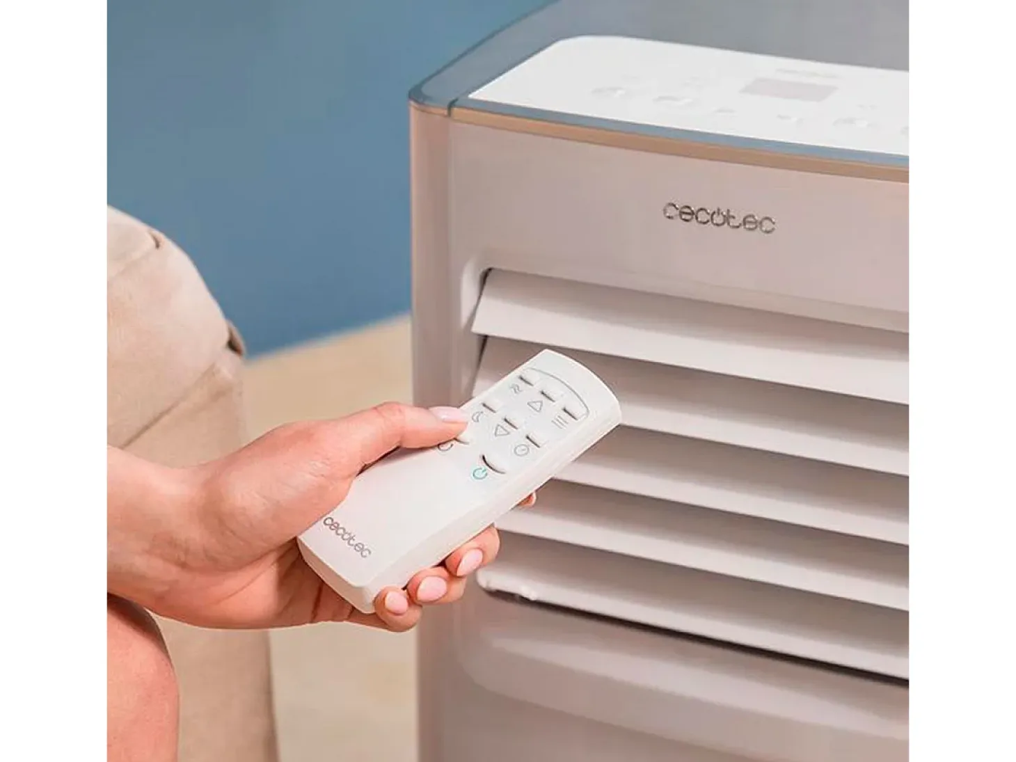 Aire acondicionado portátil Cecotec ForceClima 7100 Soundless 7000BTU 780W 4 modos 2 velocidades A blanco