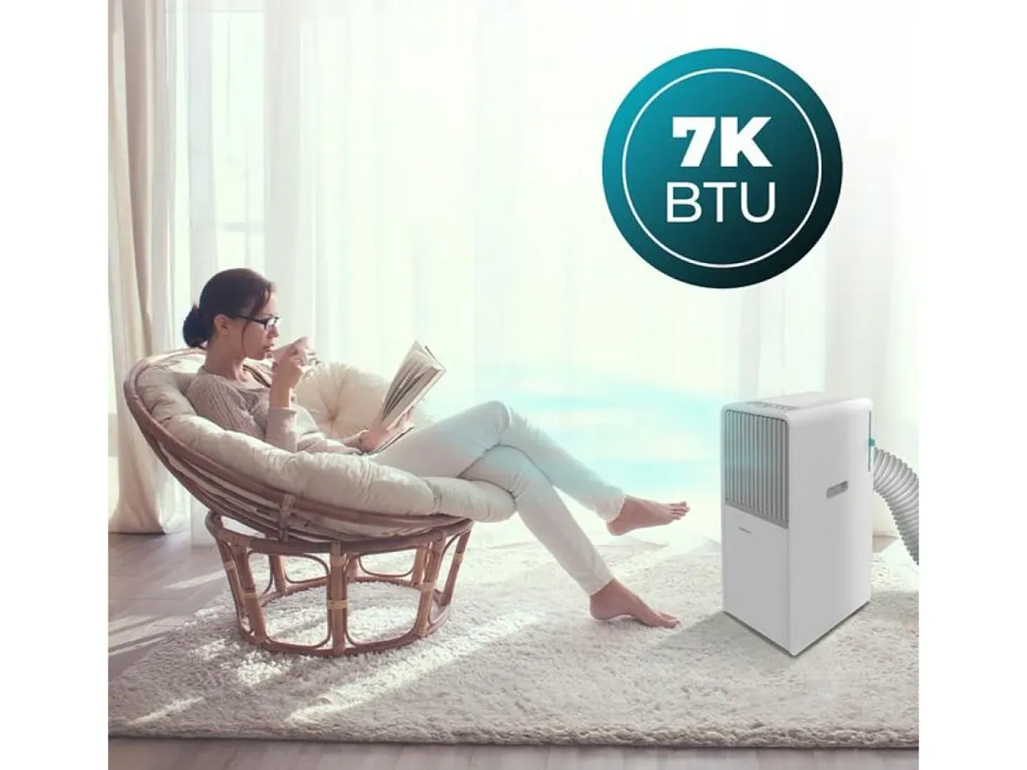 Aire acondicionado portátil Cecotec ForceClima 7550 Style Connected 1750 frigorías con Wifi