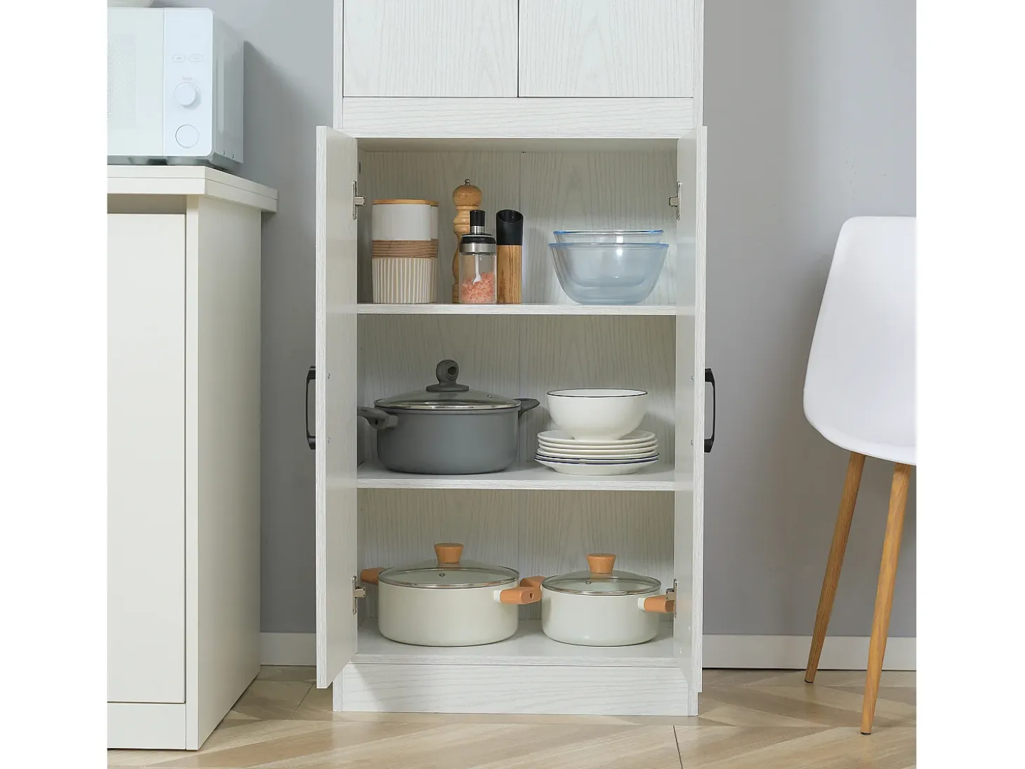 Alacena de cocina blanco 60x36x168 cm HOMCOM
