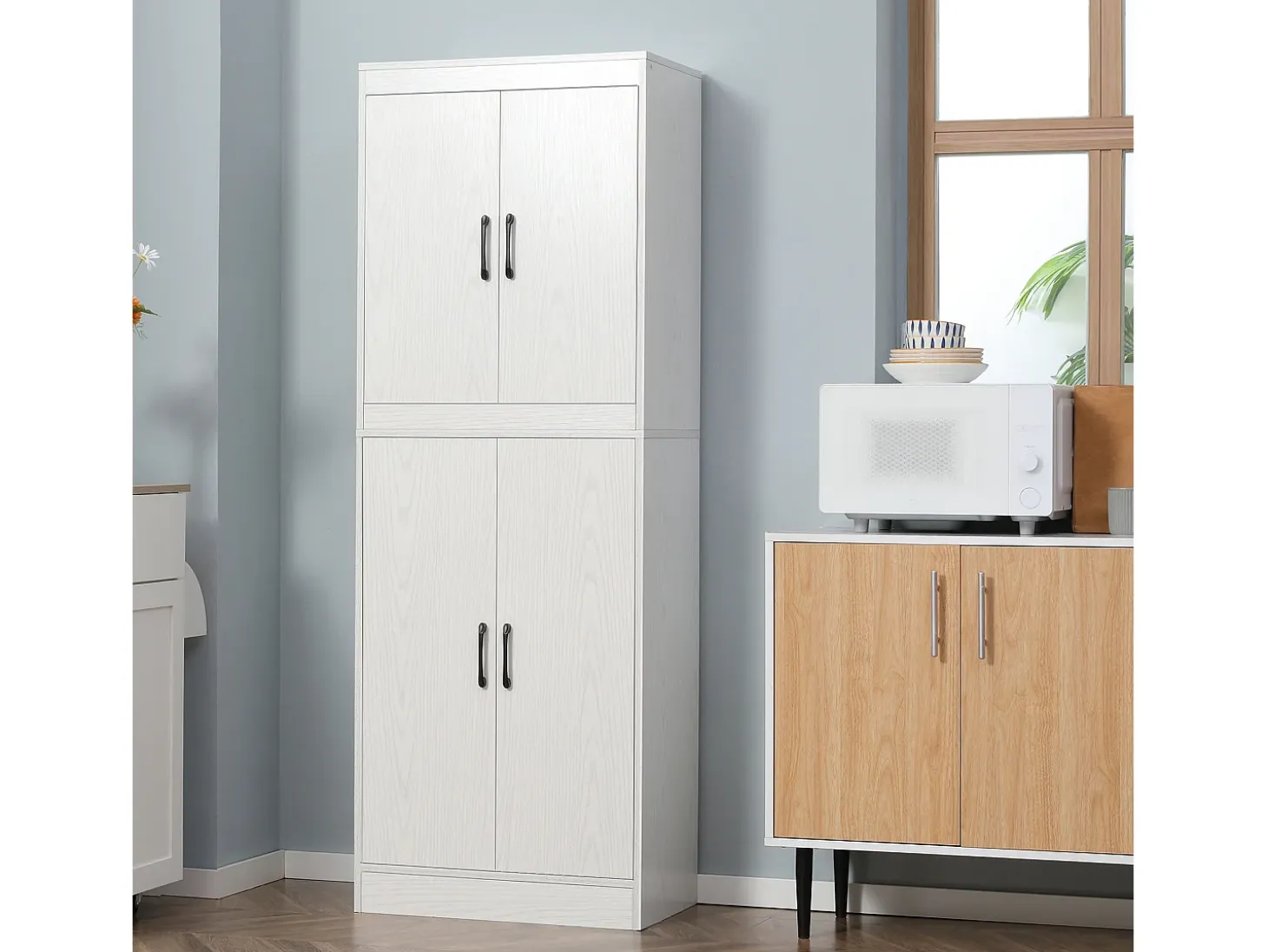 Alacena de cocina blanco 60x36x168 cm HOMCOM