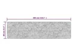 Alfombra antideslizante lavable 80x300 cm Gris
