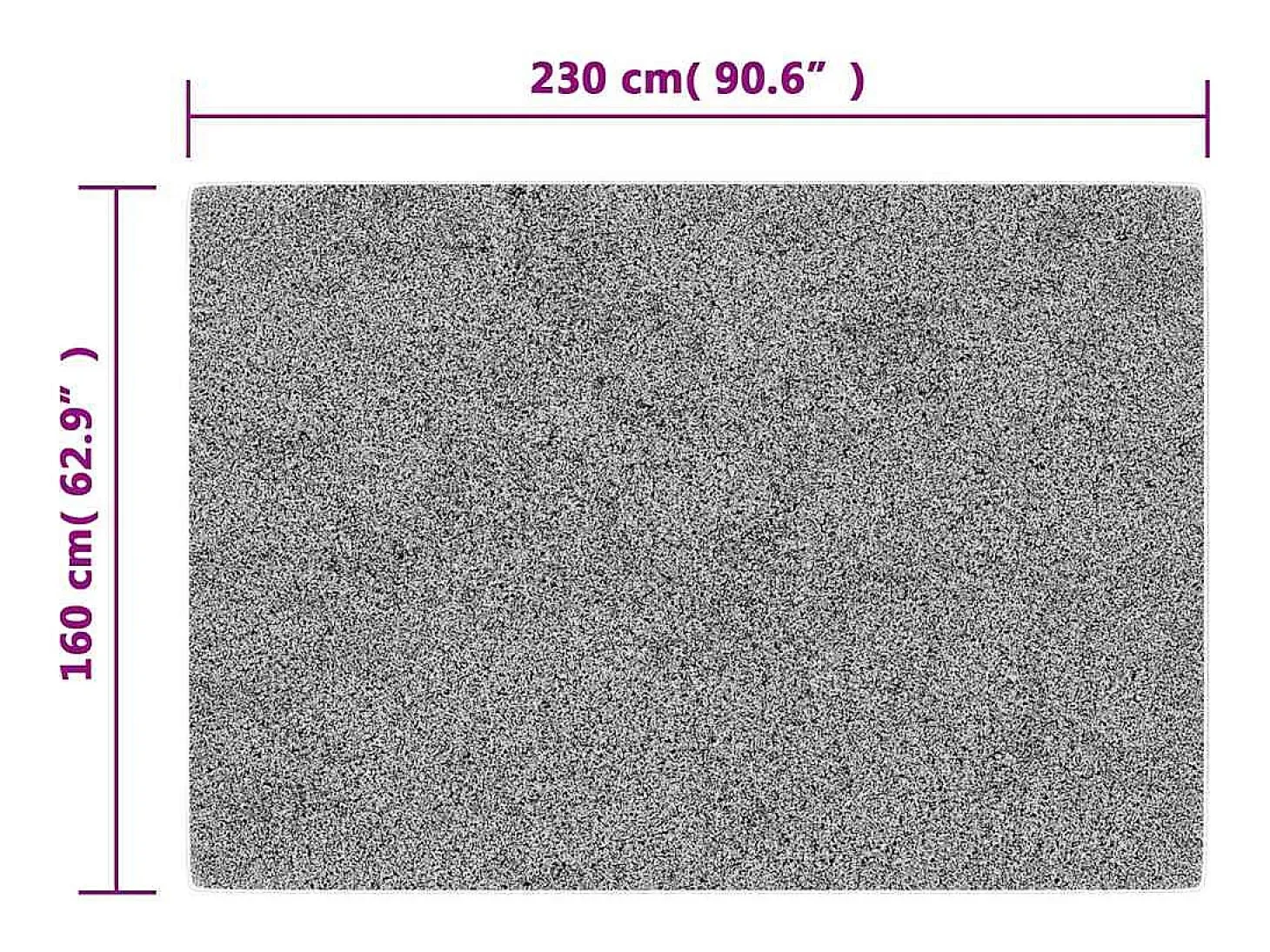 Alfombra antideslizante lavable 160x230 cm gris