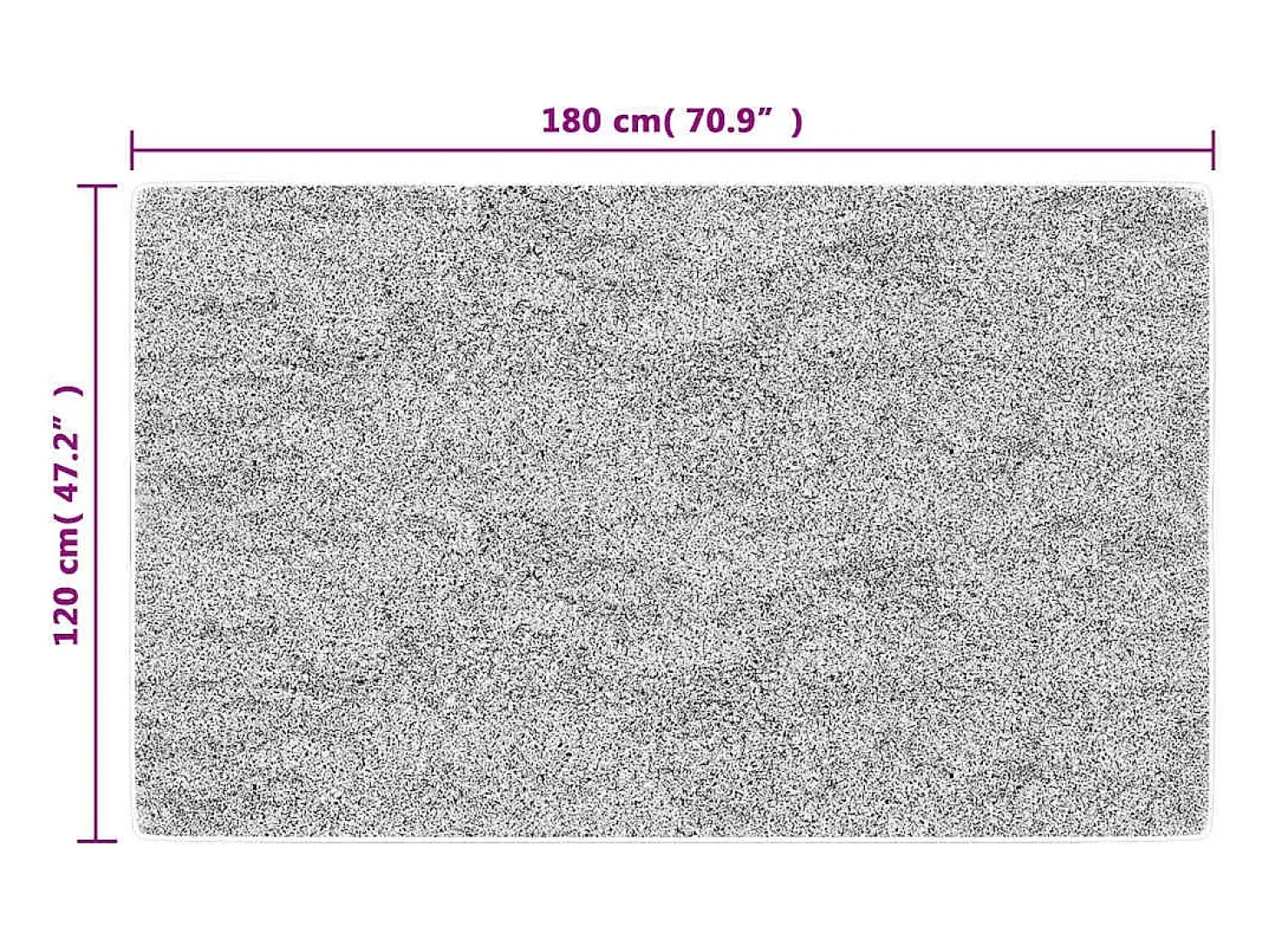 Alfombra antideslizante lavable 120x180 cm antracita