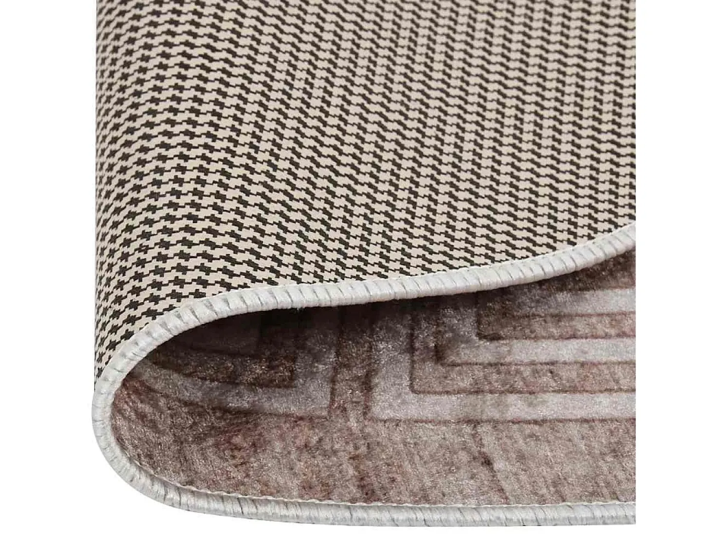 Alfombra antideslizante lavable 120 cm beige