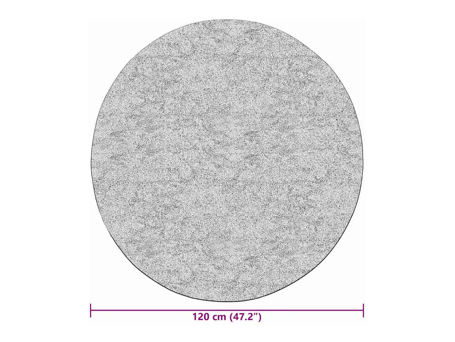 Alfombra antideslizante lavable φ120 cm gris