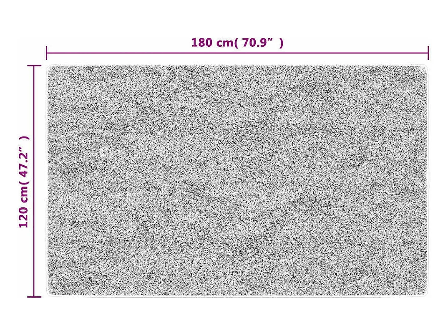 Alfombra antideslizante lavable 120x180 cm gris