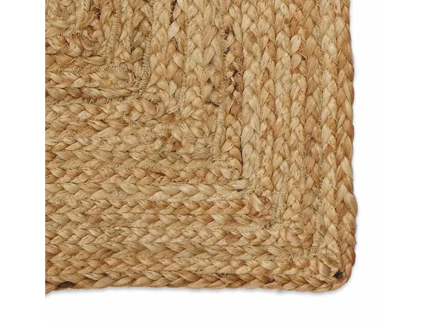 Alfombra beige 240 x 240 cm Yute