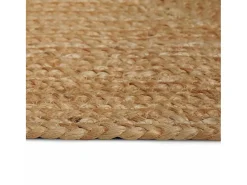 Alfombra beige 240 x 240 cm Yute