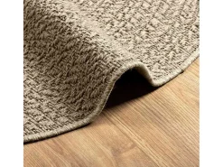 Alfombra beige ZIZUR Ø 90 cm efecto yute para interior y exterior