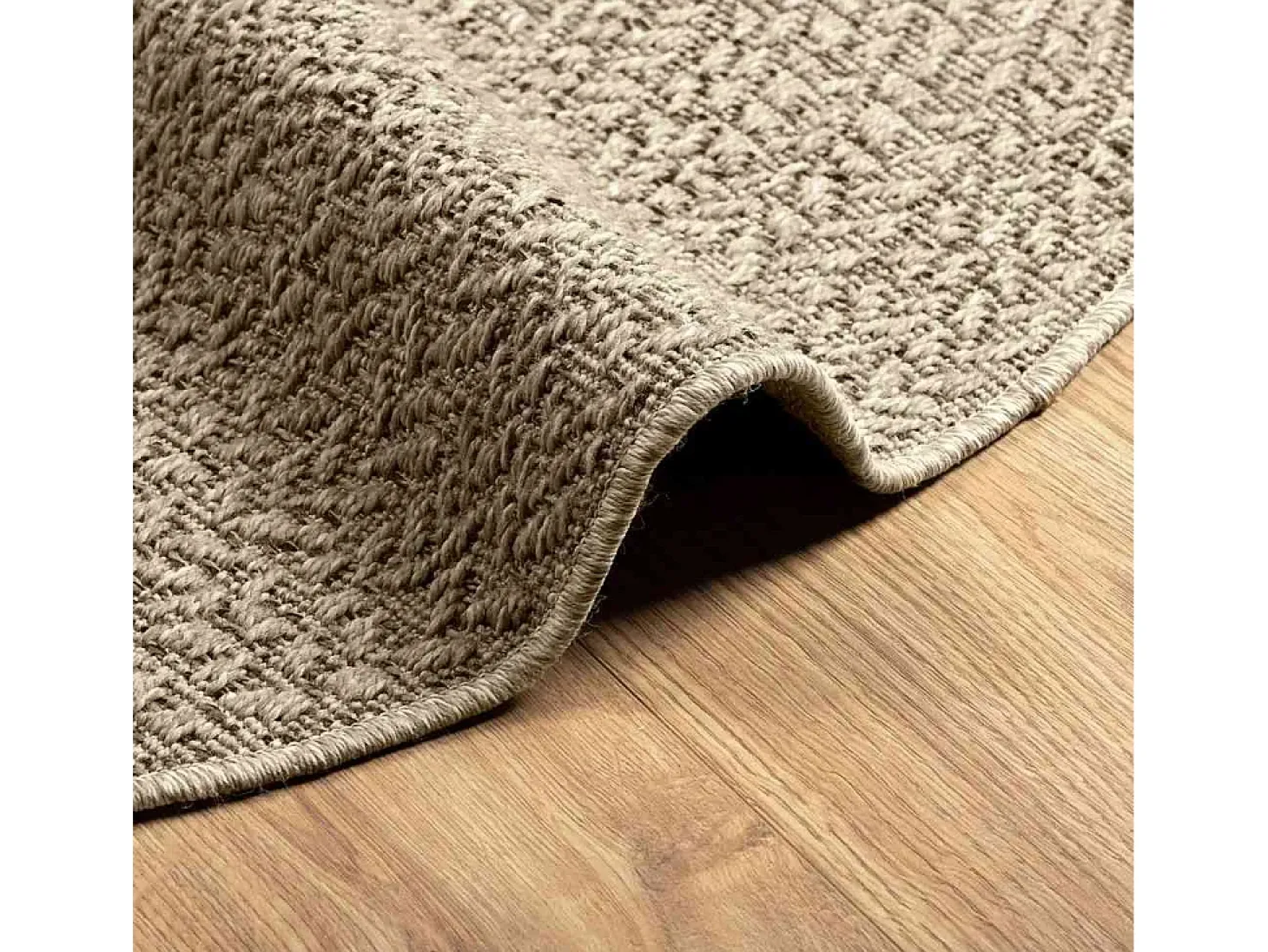 Alfombra beige ZIZUR Ø 90 cm efecto yute para interior y exterior