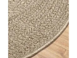 Alfombra beige ZIZUR Ø 90 cm efecto yute para interior y exterior