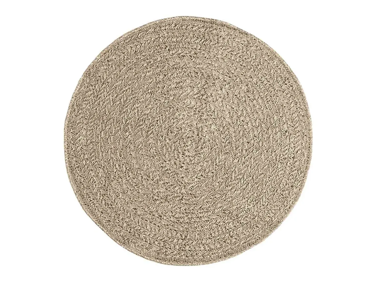 Alfombra beige ZIZUR Ø 90 cm efecto yute para interior y exterior