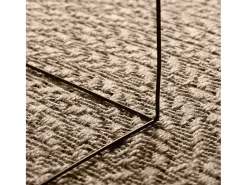 Alfombra beige ZIZUR Ø 120cm aspecto yute para interior y exterior