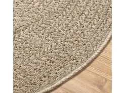 Alfombra beige ZIZUR Ø 160cm aspecto yute para interior y exterior