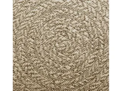 Alfombra beige ZIZUR Ø 160cm aspecto yute para interior y exterior