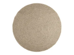 Alfombra beige ZIZUR Ø 160cm aspecto yute para interior y exterior