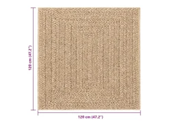 Alfombra beige ZIZUR 200x290 cm efecto yute para interior y exterior