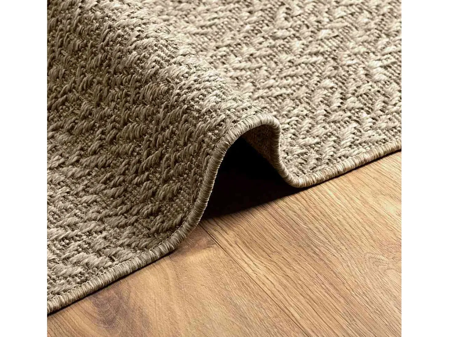 Alfombra beige ZIZUR 60x110 cm efecto yute interior exterior