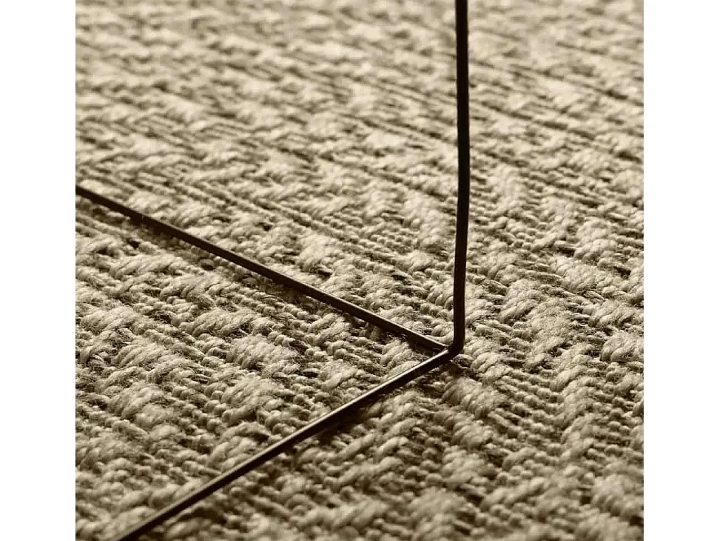 Alfombra beige ZIZUR 60x110 cm efecto yute interior exterior