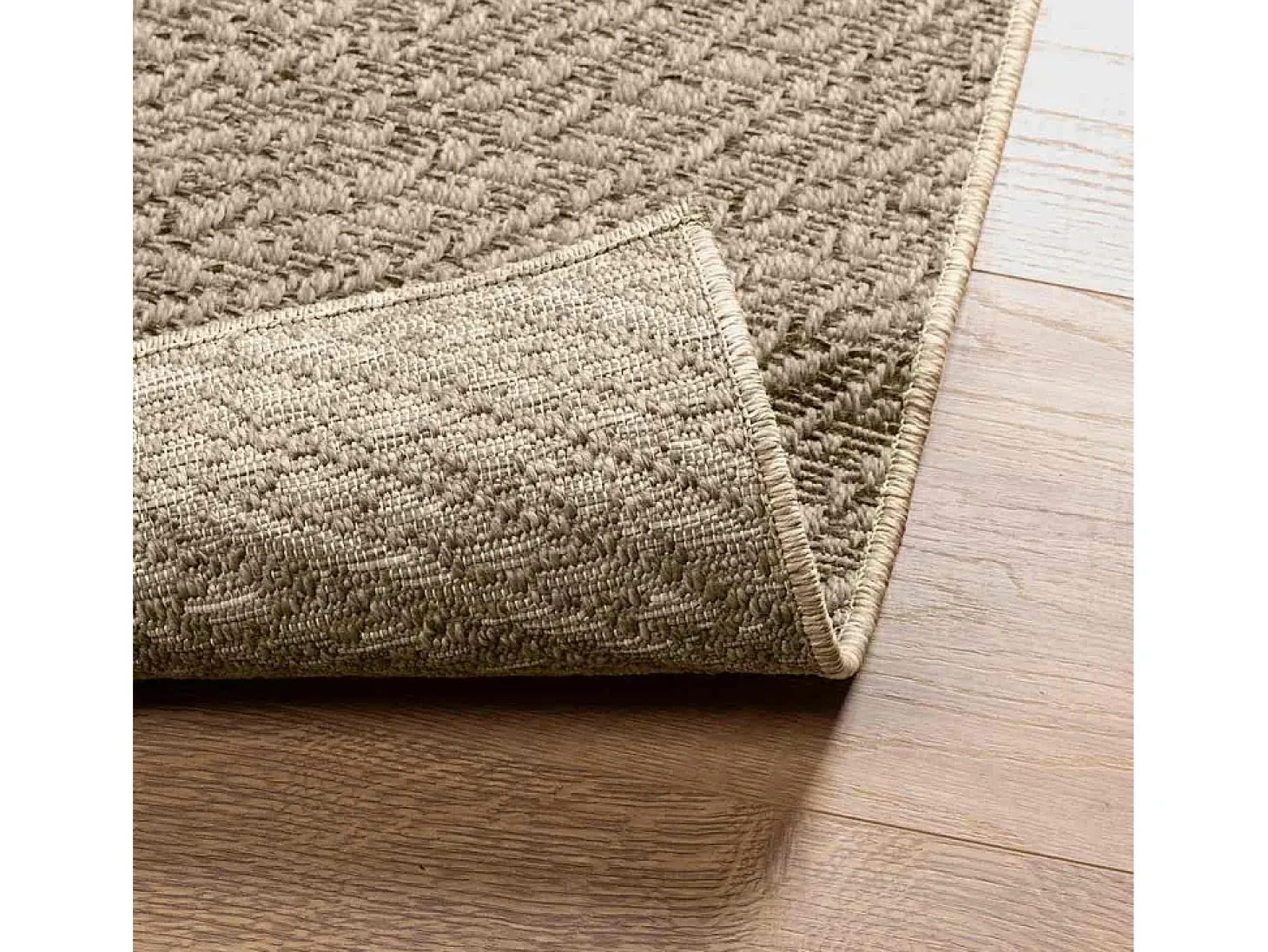 Alfombra beige ZIZUR 60x110 cm efecto yute interior exterior