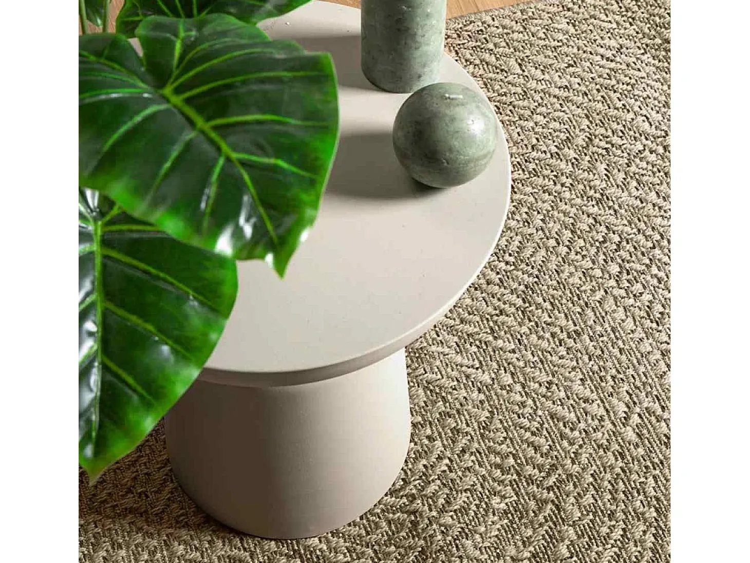 Alfombra beige ZIZUR 160x230 cm efecto yute para interior y exterior