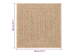 Alfombra beige ZIZUR 240x240 cm efecto yute para interior y exterior