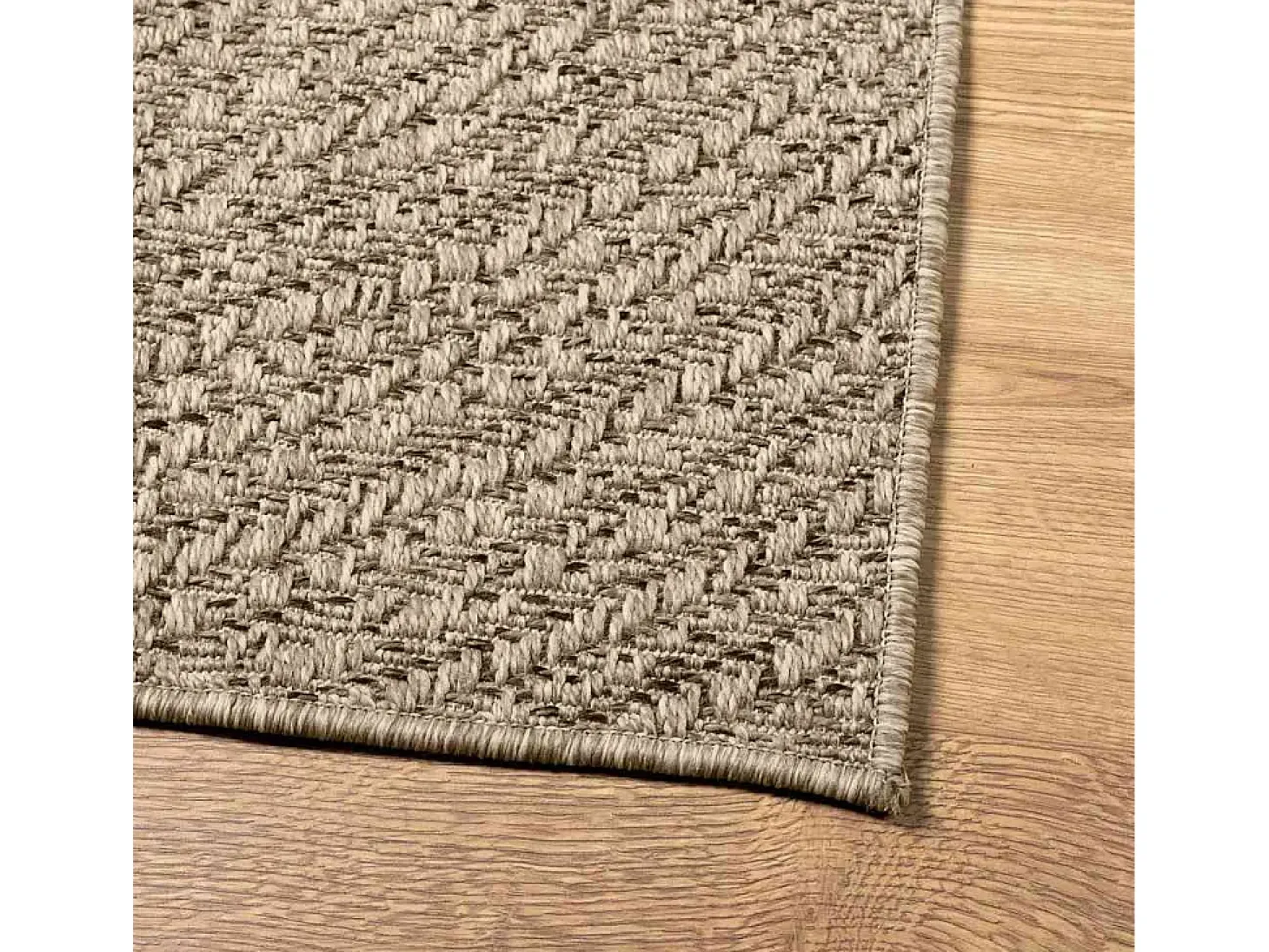 Alfombra beige ZIZUR 240x340 cm efecto yute para interior y exterior