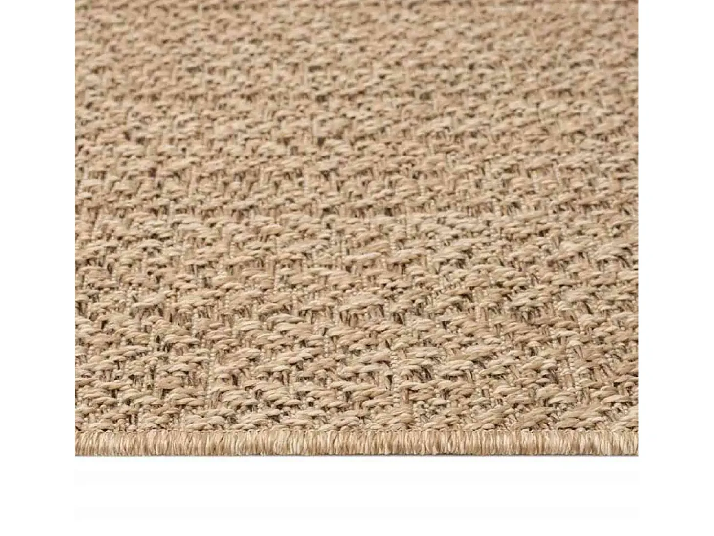 Alfombra beige ZIZUR 80x250 cm efecto yute para interior y exterior