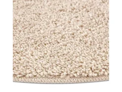 Alfombra Crema 120 x 120 cm Polipropileno