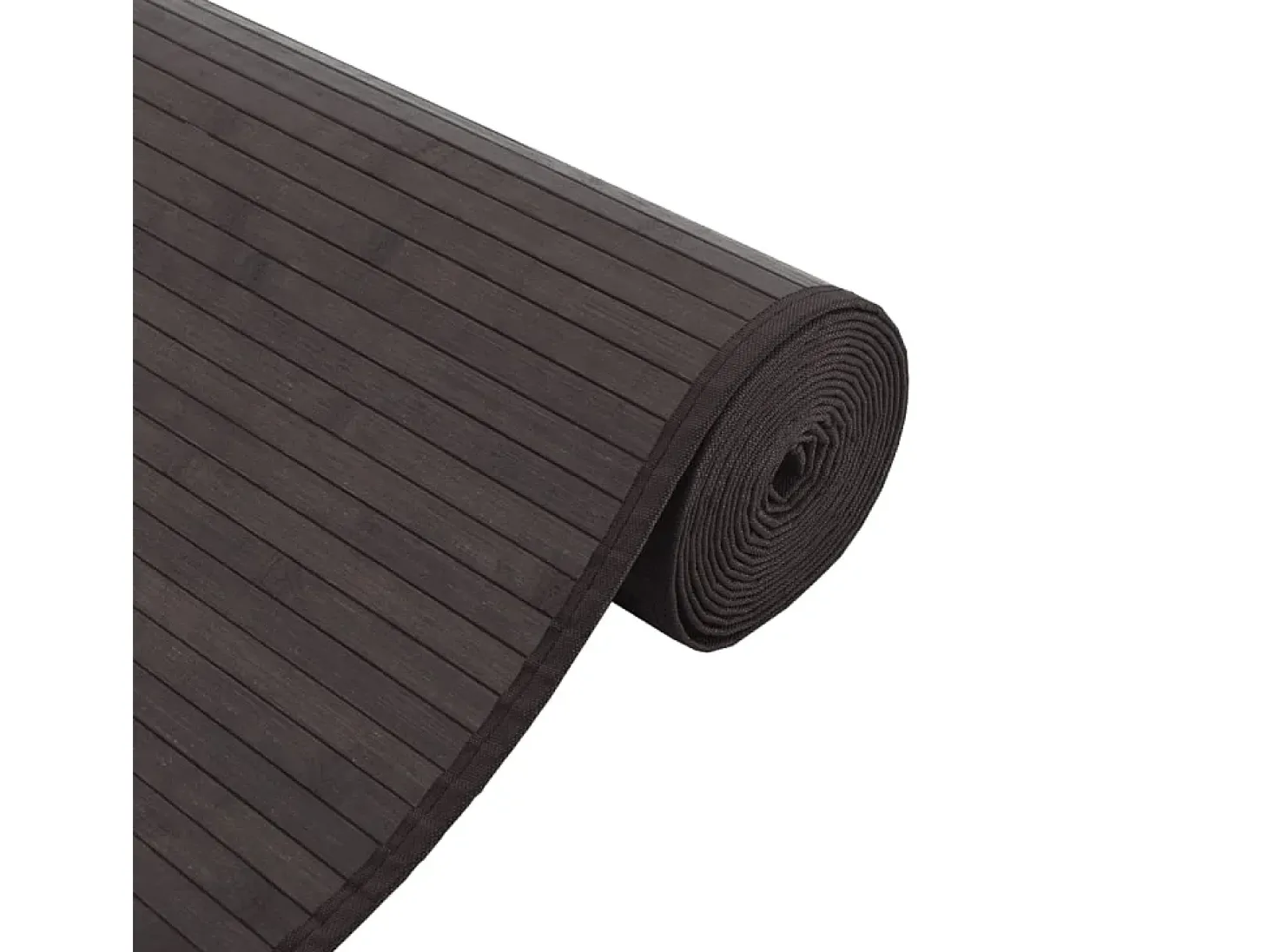 Alfombra cuadrada marrón oscuro 100x100 cm bambú