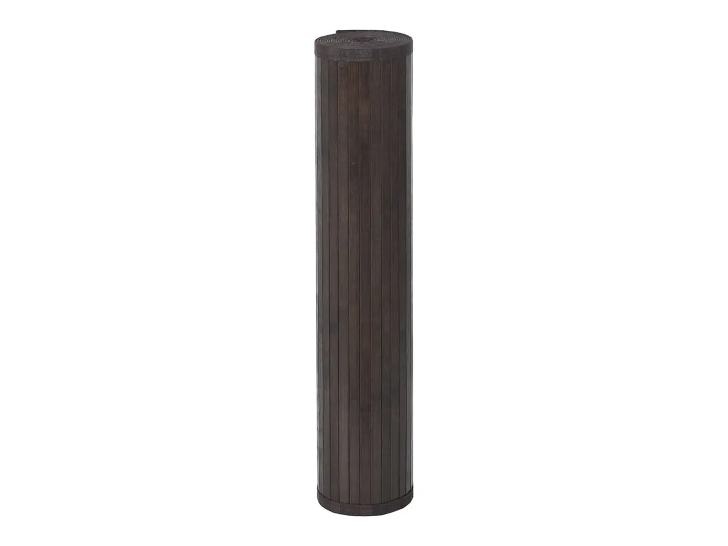 Alfombra cuadrada marrón oscuro 100x100 cm bambú