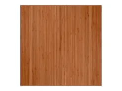 Alfombra cuadrada marrón 100x100 cm bambú