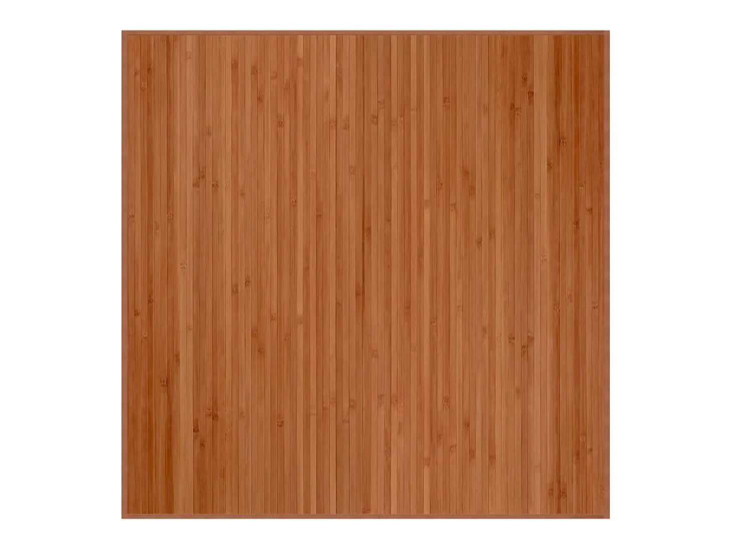Alfombra cuadrada marrón 100x100 cm bambú