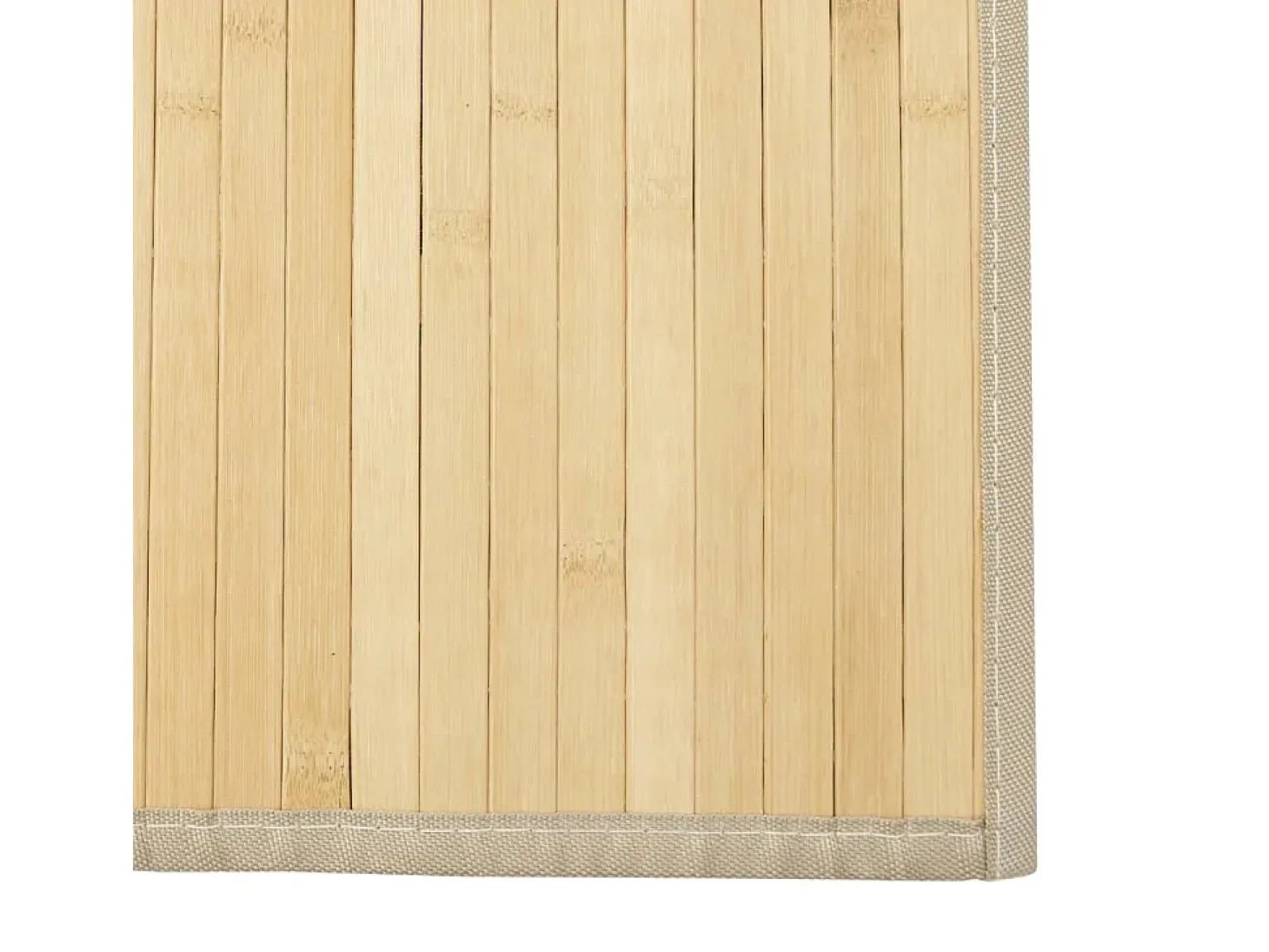 Alfombra cuadrada natural clara 100x100 cm bambú