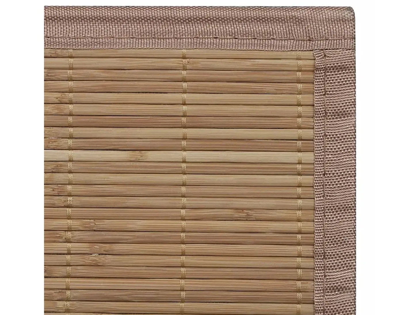 Alfombra de bambú marrón con láminas rectangulares 150 x 200 cm