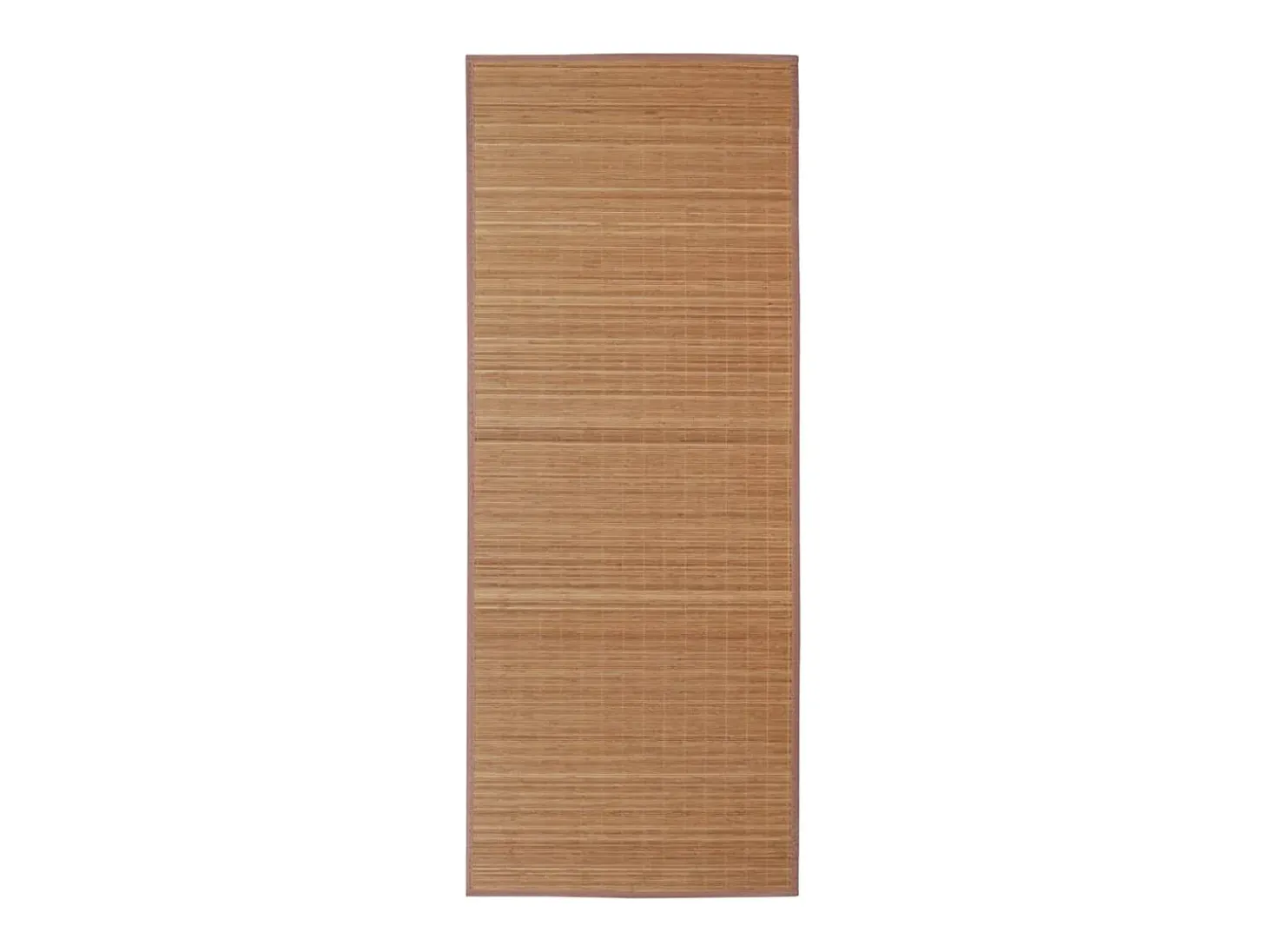 Alfombra de bambú marrón con láminas rectangulares 150 x 200 cm