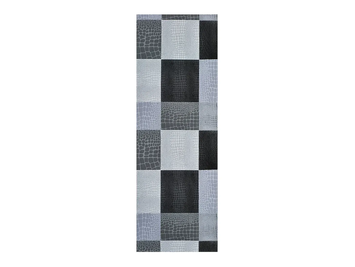 Alfombra de cocina - animal print - gris - 48 x 200 cm - SALLY