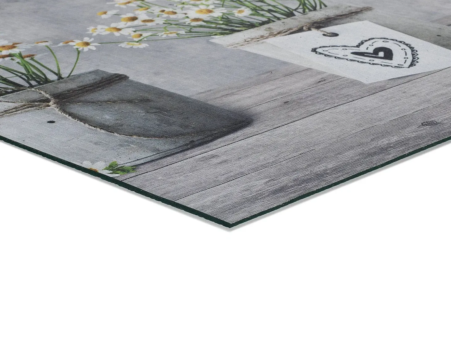 Alfombra de cocina - Dibujos macetas - gris - 52 x 100 cm - SPRINTY