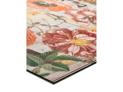 Alfombra de cocina - dibujos con flores - multicolor - 52 x 100 cm - RICCI