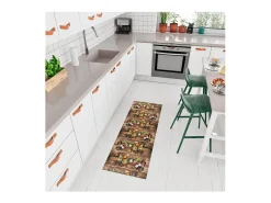 Alfombra de cocina - diseños con especias - multicolor - 52 x 200 cm - RICCI